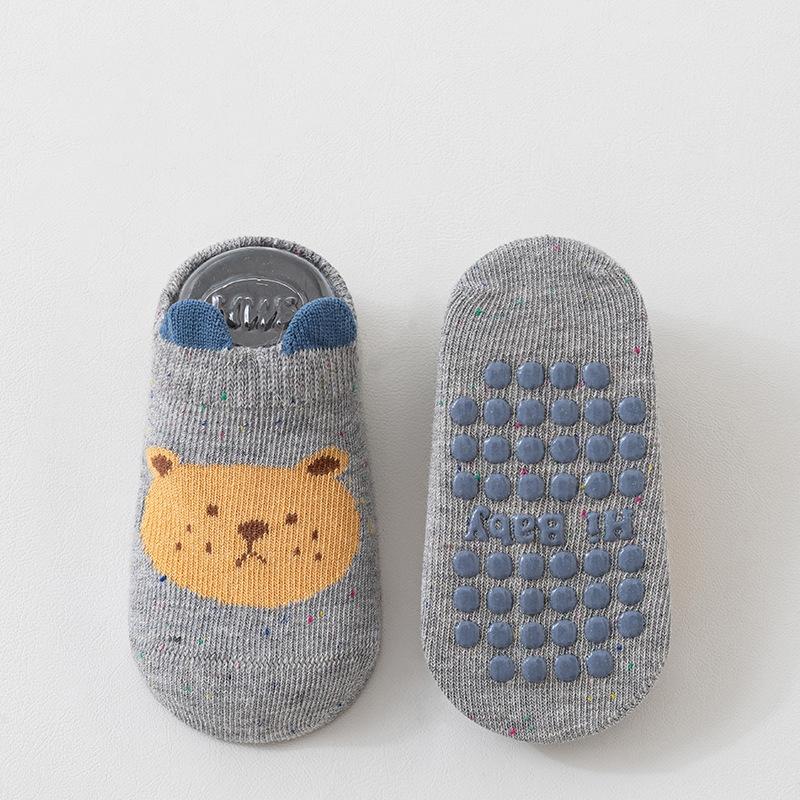 Kids Floor Socks For Girls Boys Spring Autumn Cotton Cartoon Toddler Anti-slip Socks For Children Casual Baby Child Home Sock