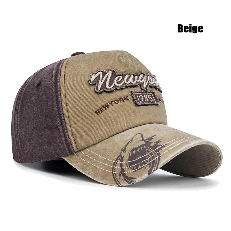 New style washed flying patch three-dimensional embroidered letters baseball cap for men and women youth old sun hat