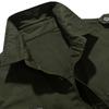 Mens  Casual Military Cargo Slim Button Long Sleeve Dress Shirt Top Blouse