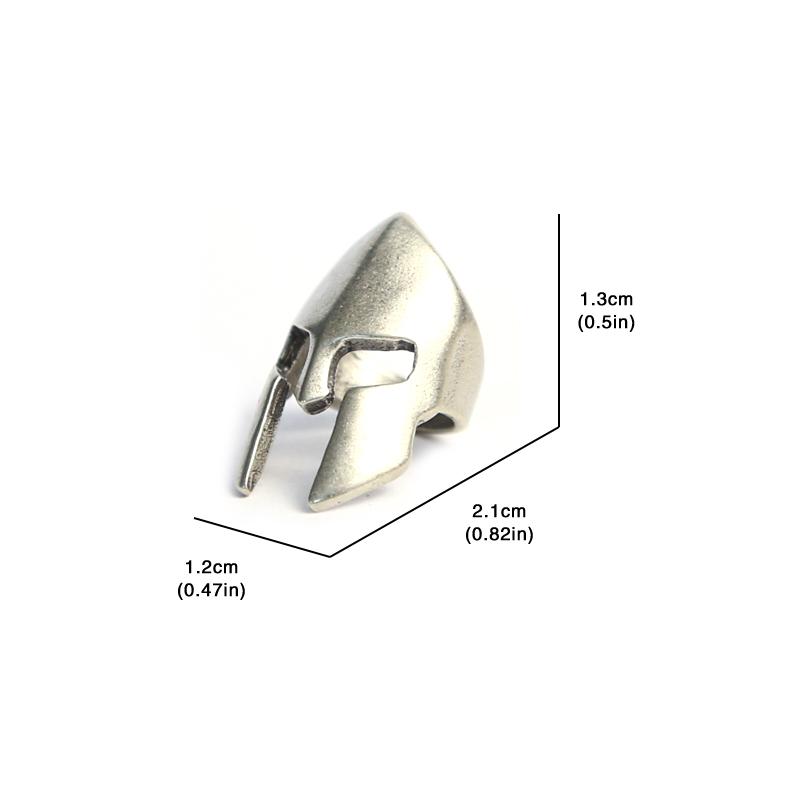 Retro Brass Spartan Warrior Helmet Knife Beads Lanyard Hangings Jewelry DIY Paracord EDC Outdoor Carabiner Pendants Accessories