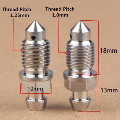 Uniwersalny CNC M10x18 Skok 1,0/1,25mm Motocyklowe Zaciski Hamulcowe Śruba Odpowietrzająca Smoczek Przewód Olejowy Dysza Spustowa Oleju Śruba Z Nakładką Przeciwpyłową