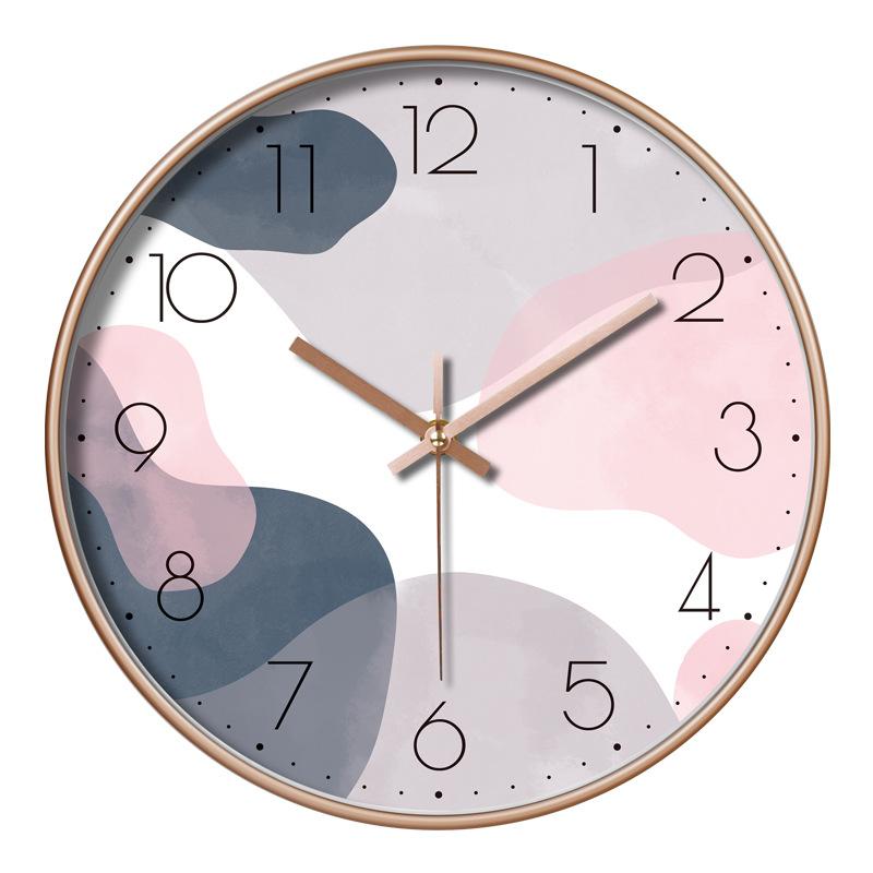 8 InchWall Clock Modern Design Chinese Style Series Art Round Mute Creative Hanging Home Living Room Bedroom Decoration