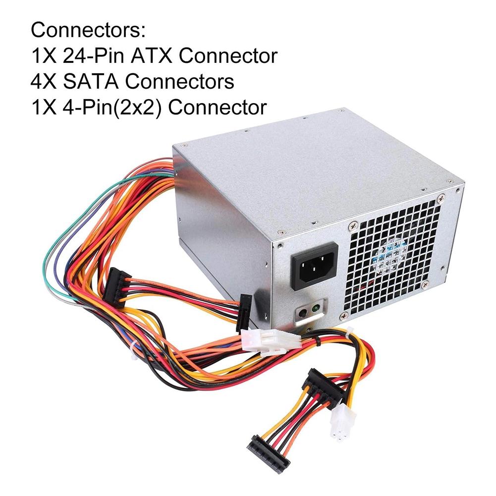 For Desktop Repair L300PM-00 ATX Power Supply 24-pin ATX Power Connector 4-pin 2x2 Power Connector Metal Housing