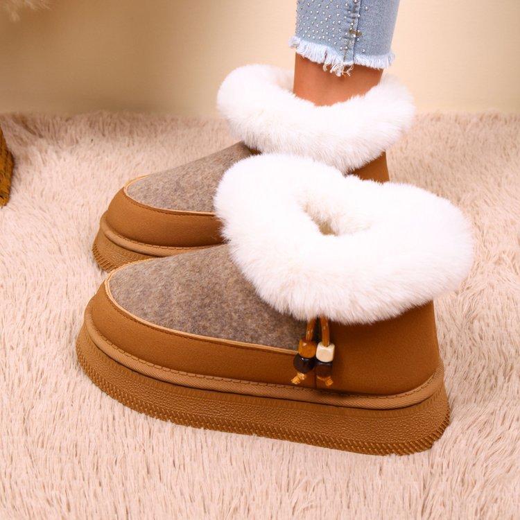 Women's Padded Plus Size Winter Warm Snow Boots Padded Lining Waterproof Ankle Boots Non-slip Outdoor Hiking Mountaineering Sports Boots