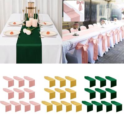 10PCS Table Runner for Rectangle Round Tables Wedding Party Birthday Banquet Engagements Table Decoration