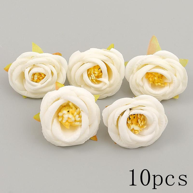 Weiße Serie Rose Künstliche Blumen Seide Unechte Blumen für Heimdeko Hochzeitsdekoration DIY Kranz Geschenk Accessoires Ornamente