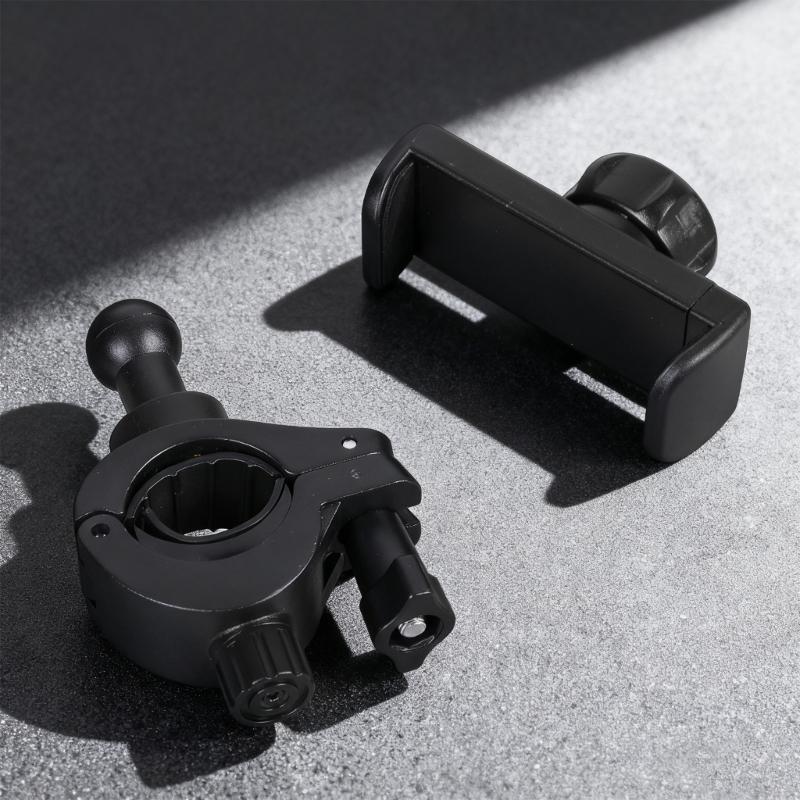Phone Holder Clip for 4.5 to 7inch Devices Incorporating Protective Sponge for Secure Attachment on Bikes Motorcycles