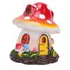 Miniature Mushroom House Resin Yard Decoration Mushroom Fairy House Statue for Outdoor
