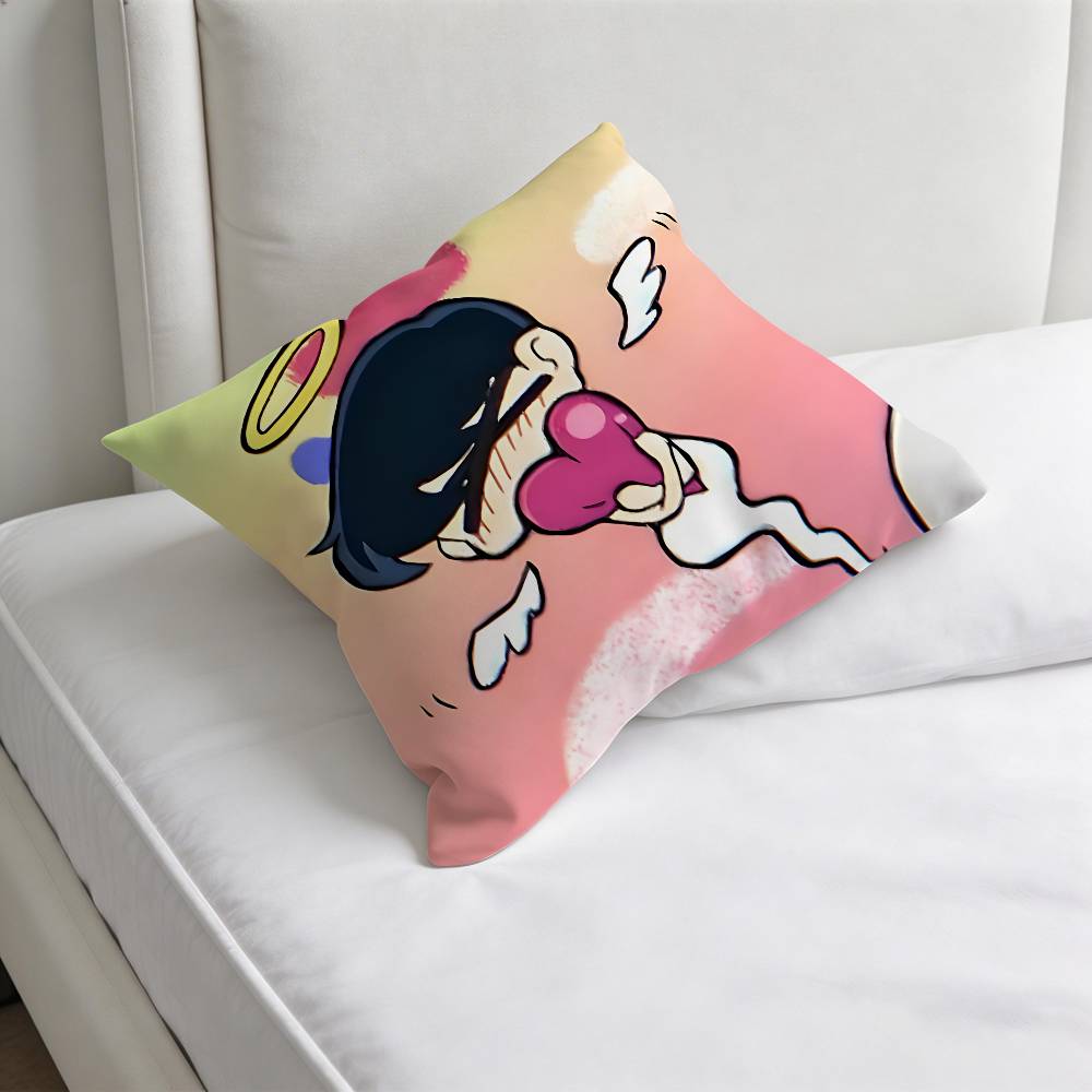 Go For It Nakamura Aiki Hirose Decorative Square Pillow Cover Modern Cushion Case for Living Room Bedroom