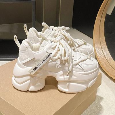 Fashion 7.5CM Thick Sole Women Non-slip Walking Sneakers New Autumn Women High Platform Outdoor Sport Sneakers Trainers Chunky Dad Shoes