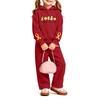 Girls' Print Hoodie and Sweatpants Set, 2-Piece Outfit for Casual Wear