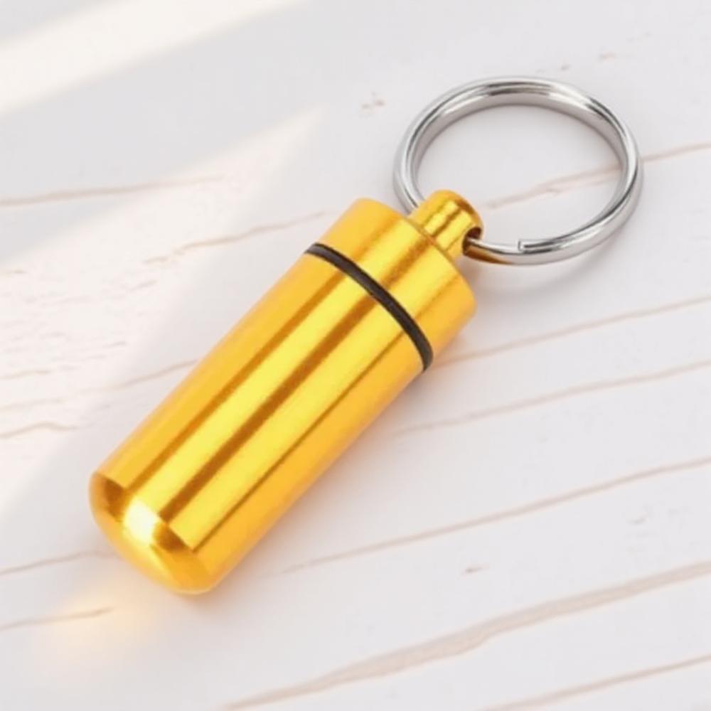 Portable Mini Waterproof Aluminum Pill Box Container Organizer for Medicine Vitamins Fish Oils Travel Storage