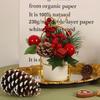 Artificial Plants Indoor Pine Cone Vase Decoration Realistic Artificial Plants For Home Christmas Table Office Porch Bedroom