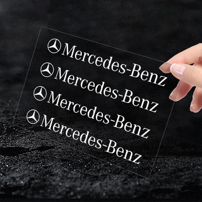 4Pcs Car Door Handle Stickers Tire Rear View Mirror Decals For Mercedes-Benz AMG C500 C200 C300 A B C E GLA CLA GLK GL ML GLE W204 W205 W211 W212 W213