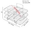ZISIZ 304 Stainless Steel 3-Layer Square BBQ Grill Rack