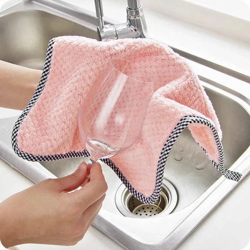 Oil-Proof Lint-Free Dishcloth for Kitchen Cleaning