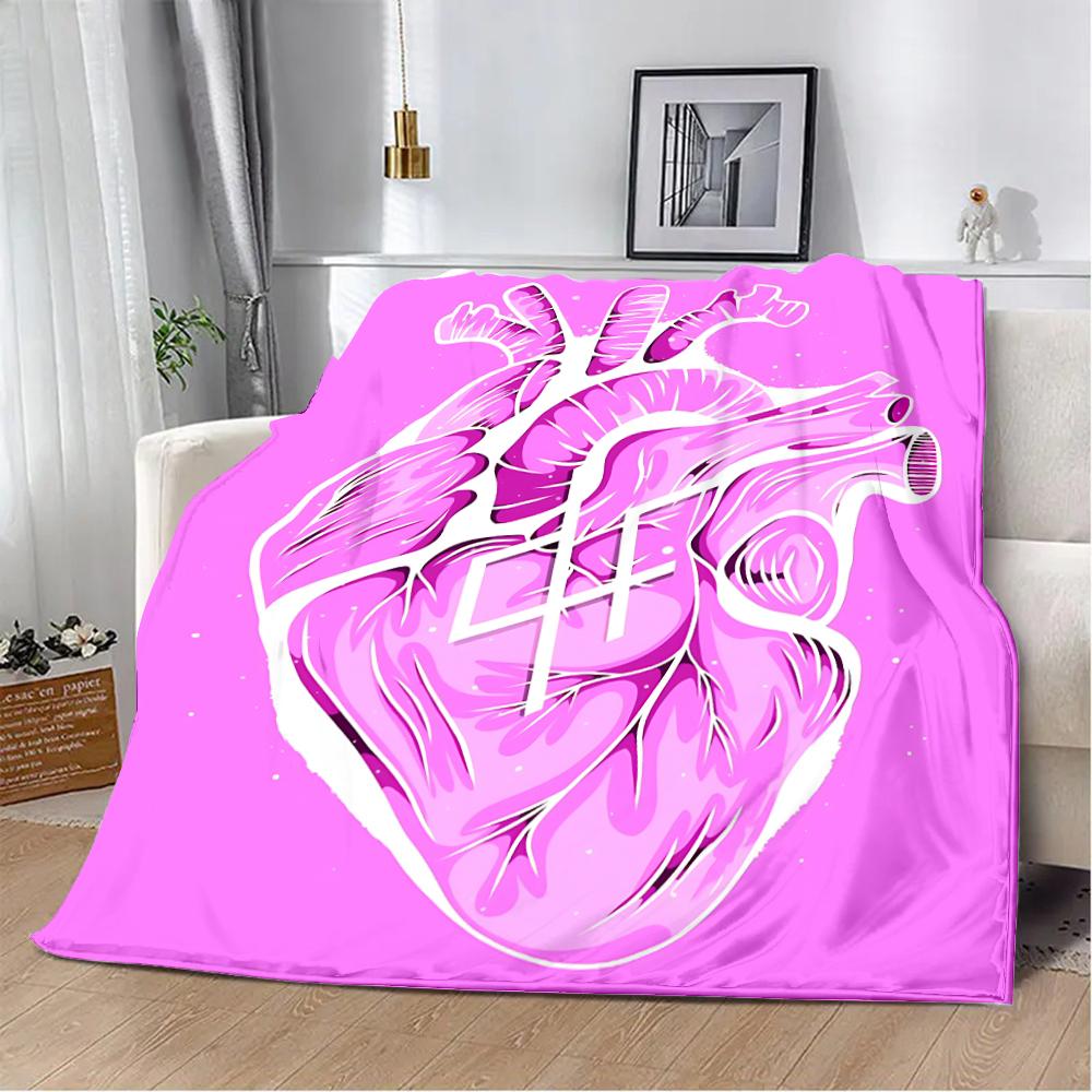 Printed Blanket Picnic Blankets Rapper PNL QLF Singer Warm Blanket Soft and Comfortable Blanket Home Travel Birthday Gift