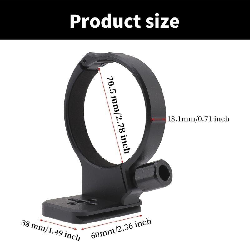 Anillos de Montaje para Trípode Collar de Soporte de Lente de Cámara de Aluminio Accesorio de Estabilidad para Cámara Instalación Sencilla para Teleobjetivo
