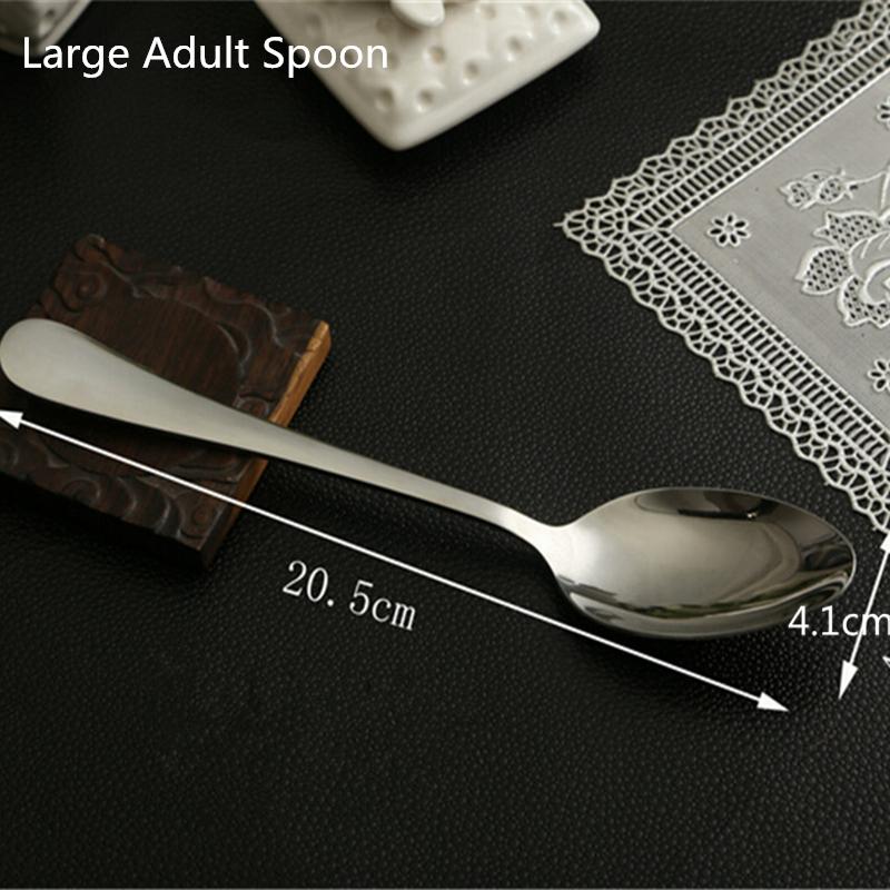 1Pc Stainless Steel Sugar Spoon Dessert Coffee Spoon Kitchen Restaurant Dinner Tableware