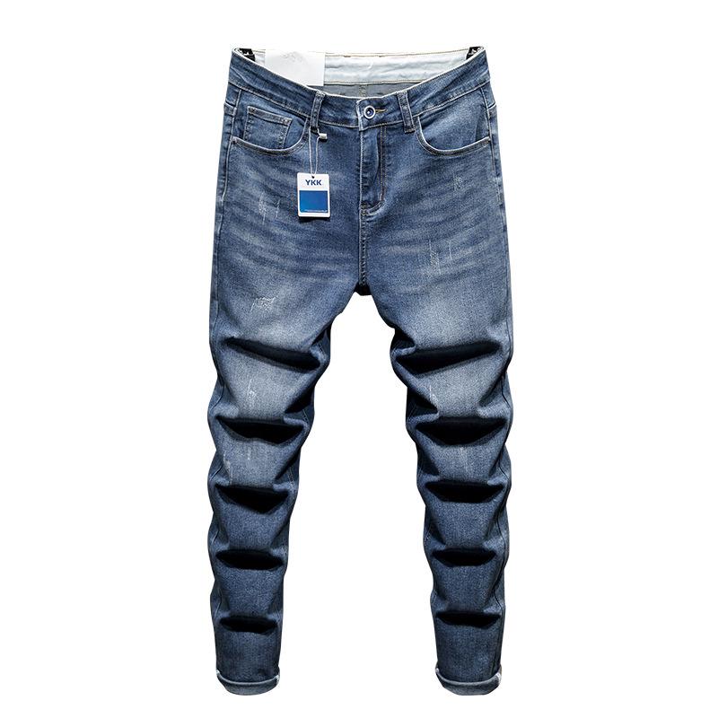 2023 Spring/Summer Men's High Elastic Slim Fit Harem Jeans - Trendy Plus Size.