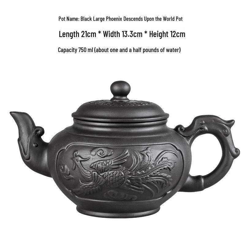 Large Yixing Zisha Handmade Ceramic Teapot for Kung Fu Tea