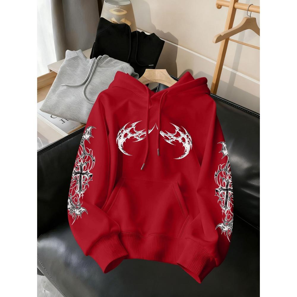 Autumn and Winter Men's European Retro Style Fashion Designer Street Wear Hooded Sweatshirt, Suitable for Daily Street Wear Casual Wear