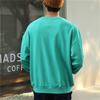 Li Ning Color Block Logo Print Round Neck Long Sleeve Sweatshirt Men sweatshirt Aqua-Green AWDRF73-4