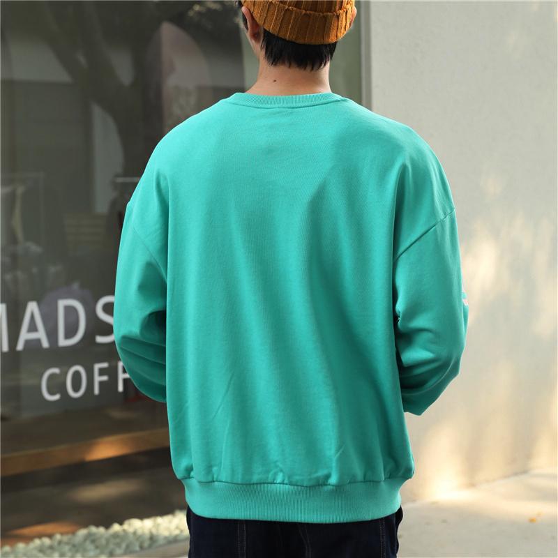 Li Ning Color Block Logo Print Round Neck Long Sleeve Sweatshirt Men sweatshirt Aqua-Green AWDRF73-4