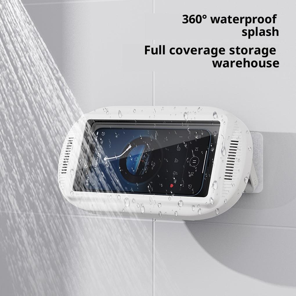 Waterproof Shower Holder Adjustable Rating Phone Waterproof Waterproof Phone Dual Sound Holes Phone Holder Anti-Fog