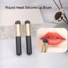 4PCS Concealer Makeup Brush Round Head Mini Silicone Lip Balm Brush for Home Office Travel