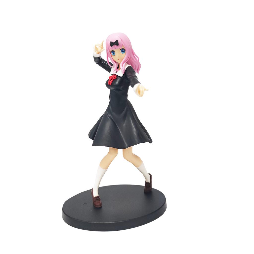 Love Is War 18cm Anime Figure Kawaii Girl Fujiwara Chika & Shinomiya Kaguya Action Collectible Model Doll Toy Gift