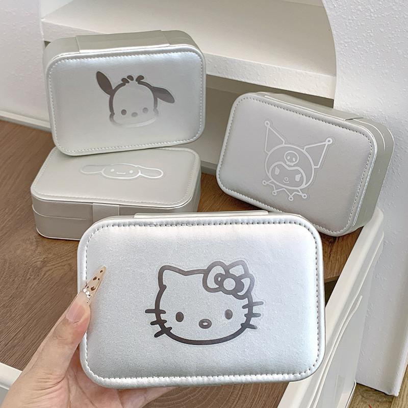 Sanrio Charm Pu Jewelry Box With Soft Hardness For Women And Gift Use