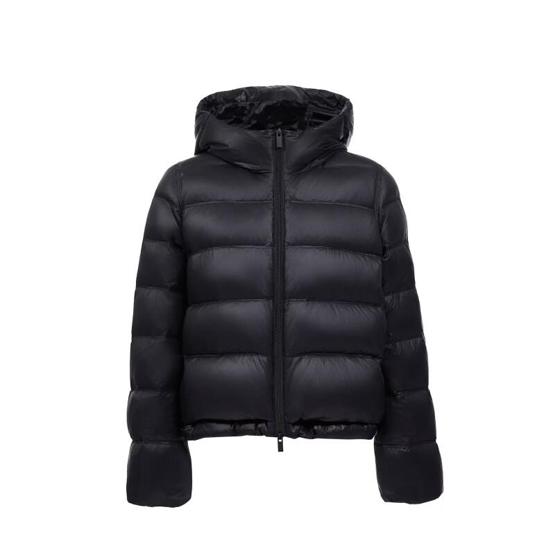 ONLY Women's 90% White Duck Down Modern Ribbed Hooded Puffer Jacket
