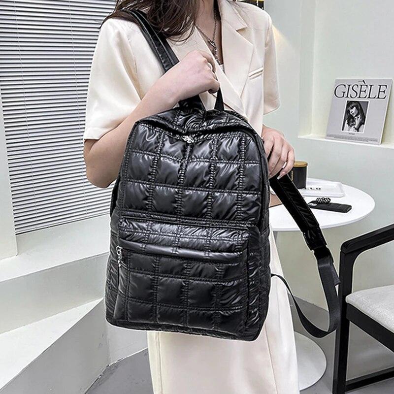 2024 Fashion Backpack Women's New Fashion Space Cotton Large Capacity Travel Backpack