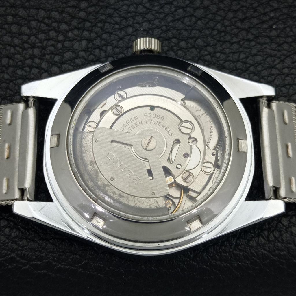 AUTOMATIC VINTAGE REFURBISHED SEIKO 5 6309A JAPAN MENS BLACK WATCH a440678-9 Sk-a440678-1