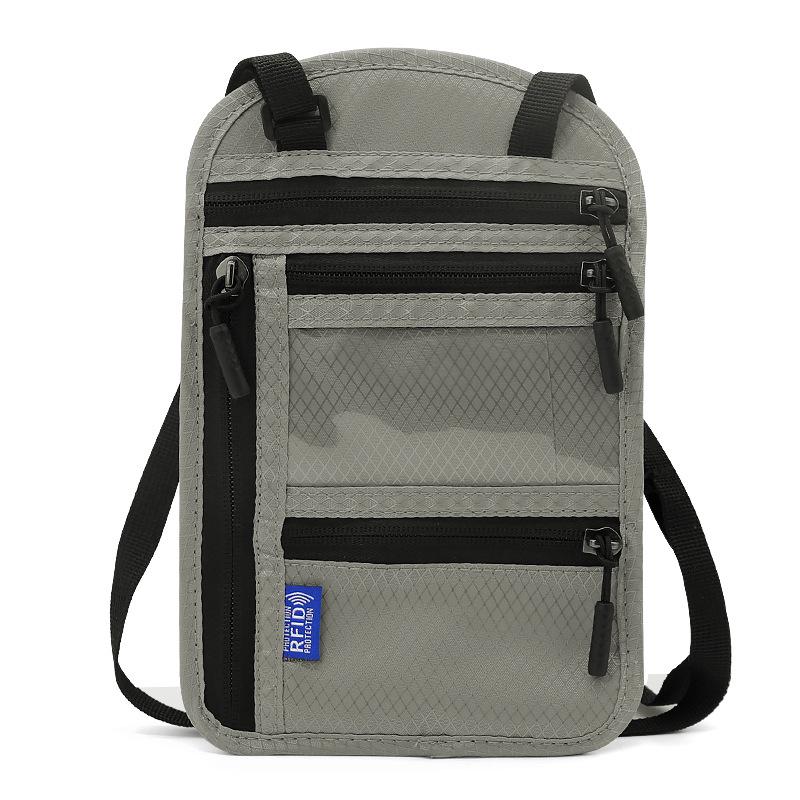 Borsa Passaporto Multifunzione RFID da Collo e Spalla con Protezione Documenti