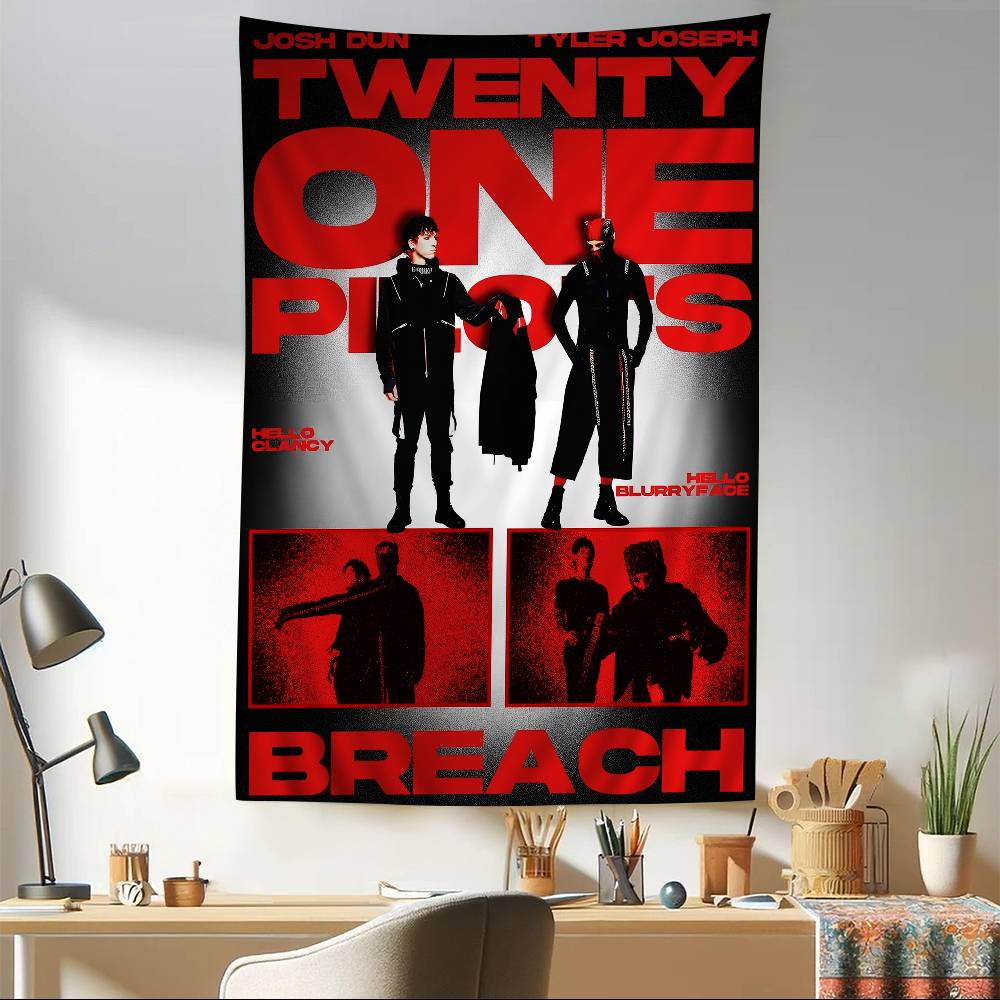 T-Twenty One Pilots Band Printed Large Wall Tapestry Cheap Hippie Wall Hanging Bohemian Wall Tapestries Mandala Home Decor