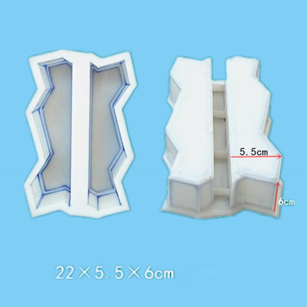 Reusable Border Mould Wall Brick Casting Tool Edge Border Maker Paving Mould Fence Mould for Fence Walkway Backyard Road Decor