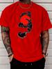 Unisex White Crew Neck Tee Oriental Cloud Red Sun Art Print Loose Oversized Short Sleeve Unisexs Summer Streetwear Casual Basic Top