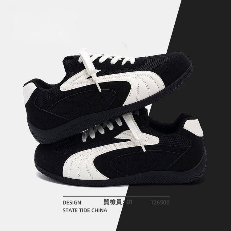 

High-value niche design German training women s shoes 2025 autumn new Korean version popular casual versatile women s shoes 40 чёрный