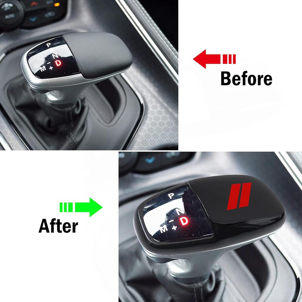 SENSHINE Gear Shift Knob Head Cover for Dodge Charger Accessories 2015- Challenger 2015-2024 Durango 2016-2025 2026 ABS Interior Shell Ert Decoration
