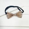 Children's Blue Glitter PU Bow Tie with Flower Decoration