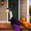 Porch Goose Halloween Purple Velvet Witch Cloak with Broomstick for Dogs