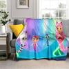 3D Kawaii Gabbys Dollhouse Cartoon Girl Gift Blanket,Soft Throw Blanket for Home Bedroom Bed Sofa Travel Picnic Cover Kids