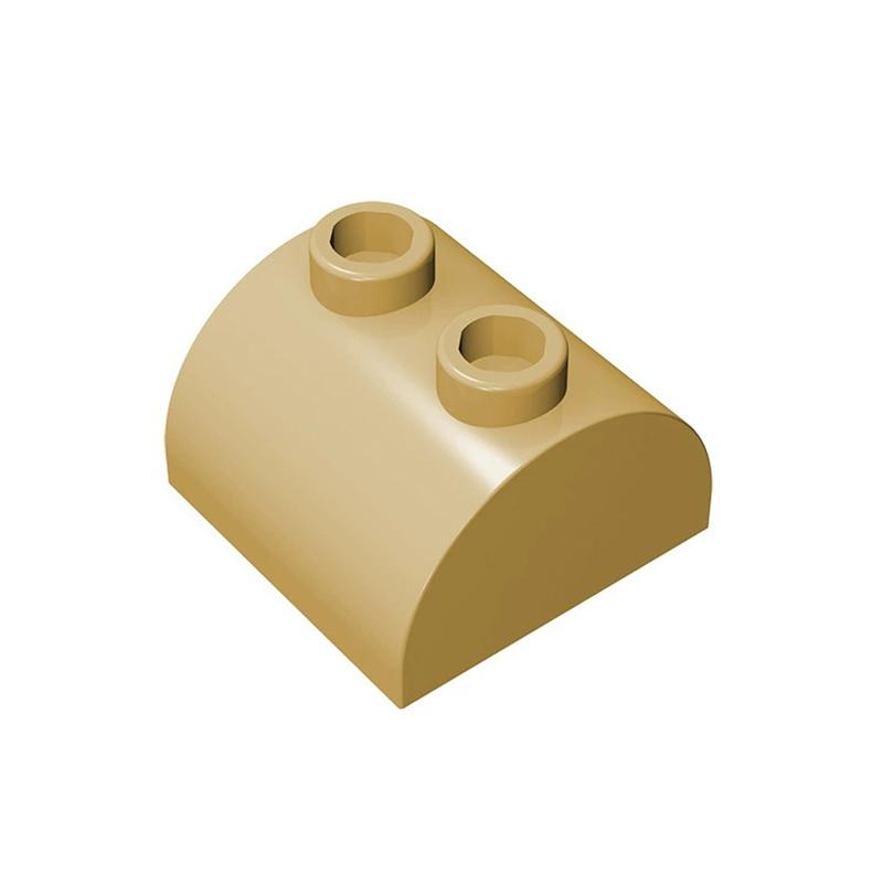 50 stuks MOC 30165 Bakstenen Hellend Gebogen 2x2x1 Dubbel met 2 Noppen DIY Bouwstenen Speelgoed Compatibel Past in Constructie Speelgoed