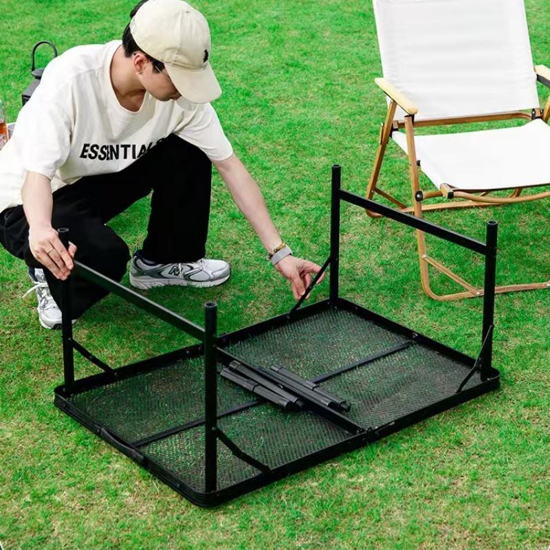 Portable Outdoor Folding Table Adjustable Height Camping Table Lightweight Aluminum Alloy Picnic Tables IGT Tactical Table