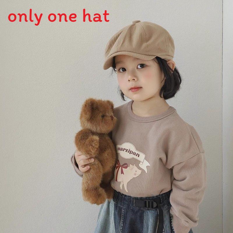 

Baby Children Beret Hat For Autumn With Sunshade Cotton Fiber For Toddler Girls And Boys хаки