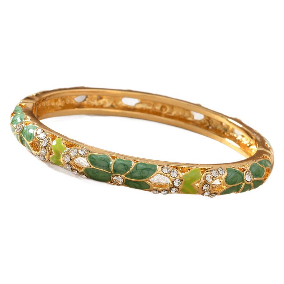 Retro Light Luxury Hollow Enamel Daisy Flower Single Layer Fashionable Simple Bracelet