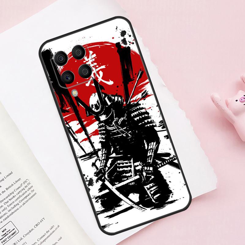Japanese Bushido Samurai Case For Samsung Galaxy M51 M55 M35 M15 M56 M36 M16 M06 M13 M33 M53 M12 M32 M52 M14 M34 M54