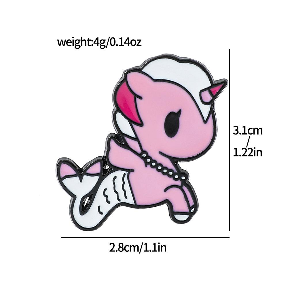 Креативная Радужная Пони Металлическая Значок Единорог Русалка Сплав Капельная Брошь Булавка